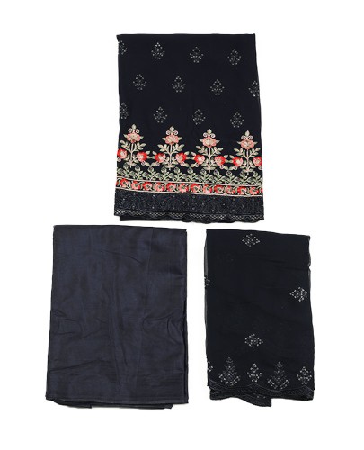 Delhi Boutiques Indian Unstitched 3 Pcs